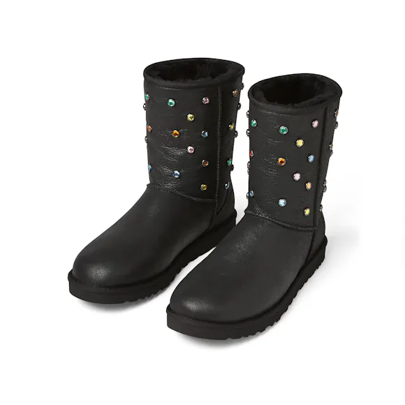 Hero image for UGG GALLERY DEPT CLASSIC SHORT BLACK LEATHER