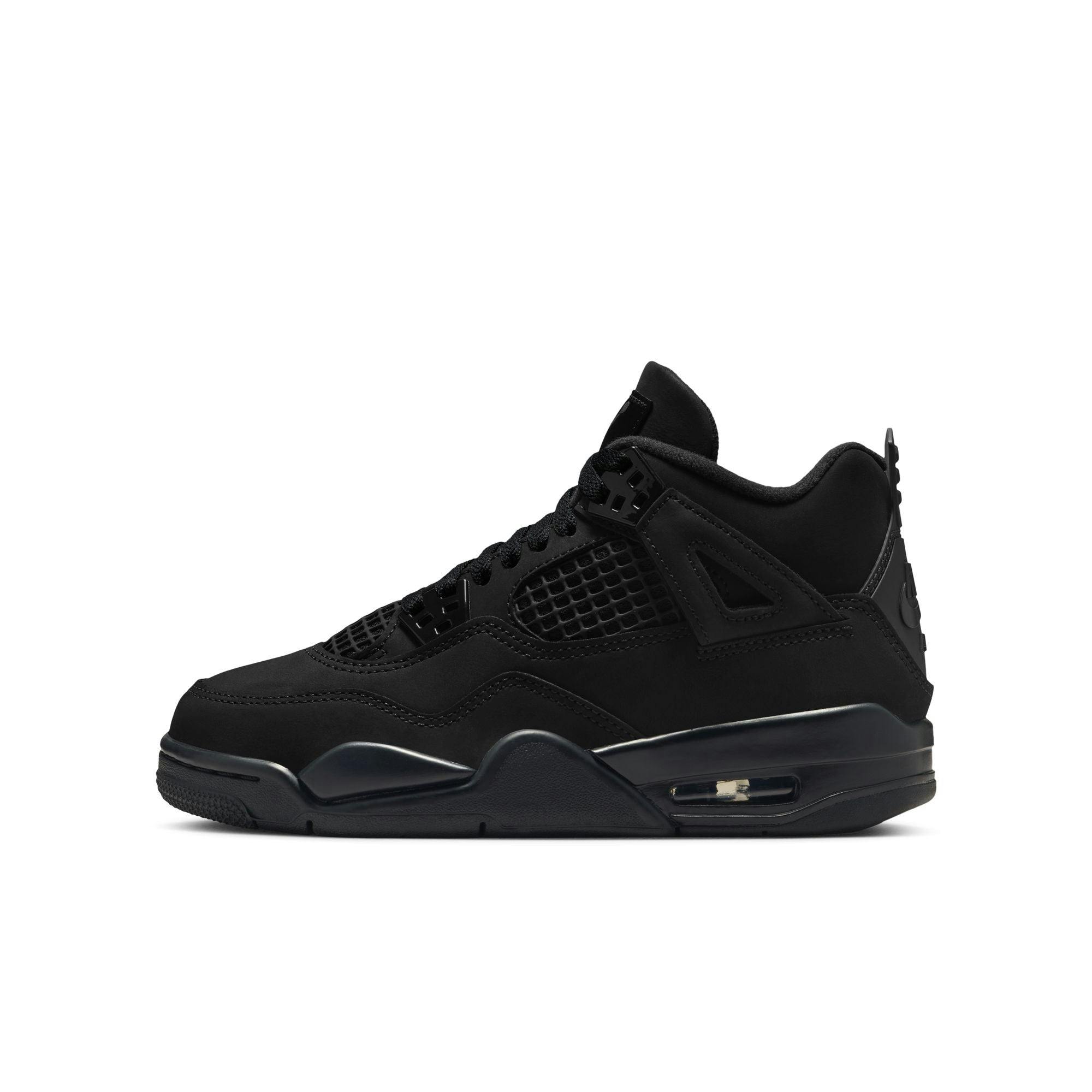Image of Air Jordan Big Kids 4 Retro - Black Cat