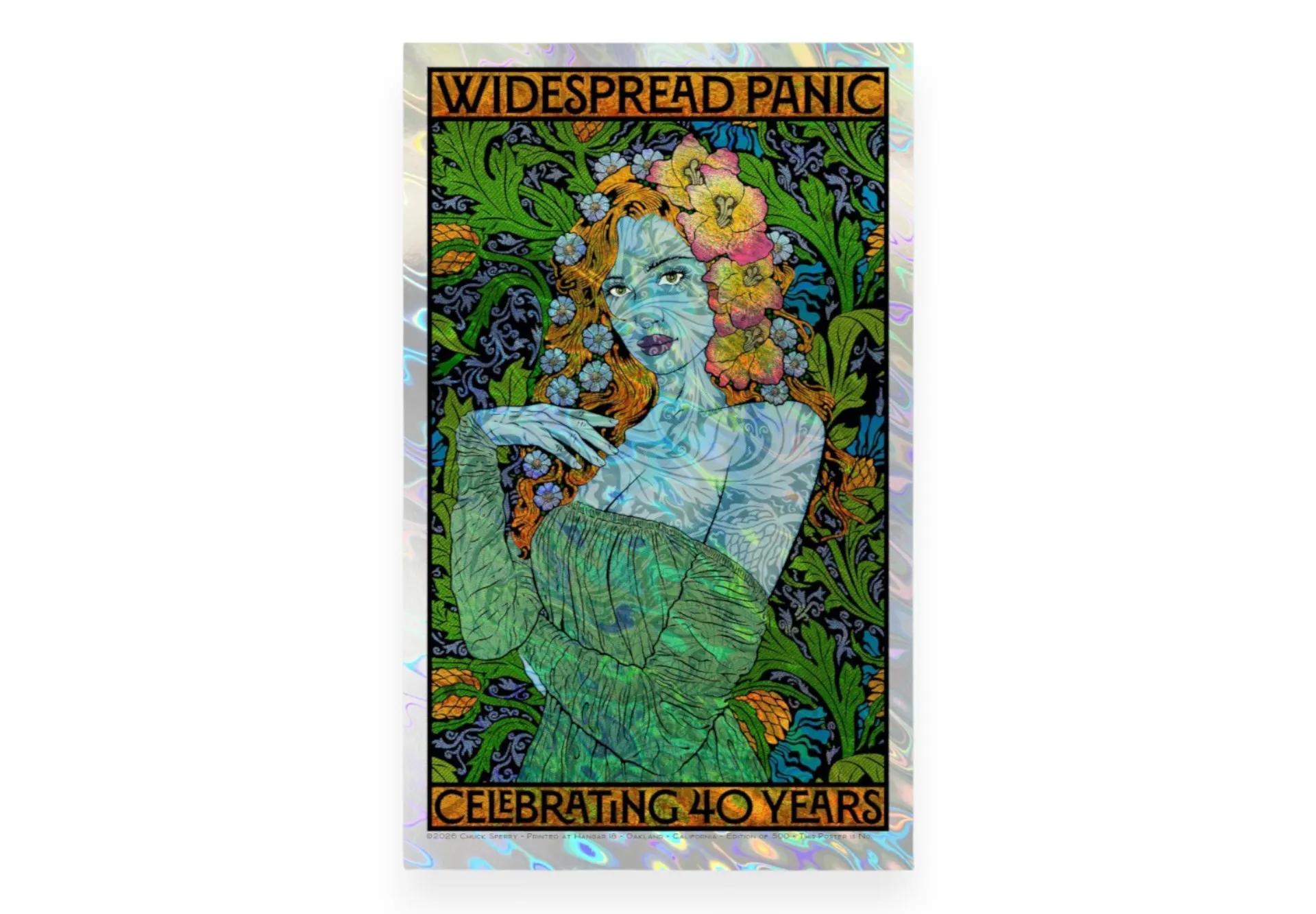 Image of Widespread Panic Celebrates 40 Years | Lava Foil Edition Poster by Chuck Sperry