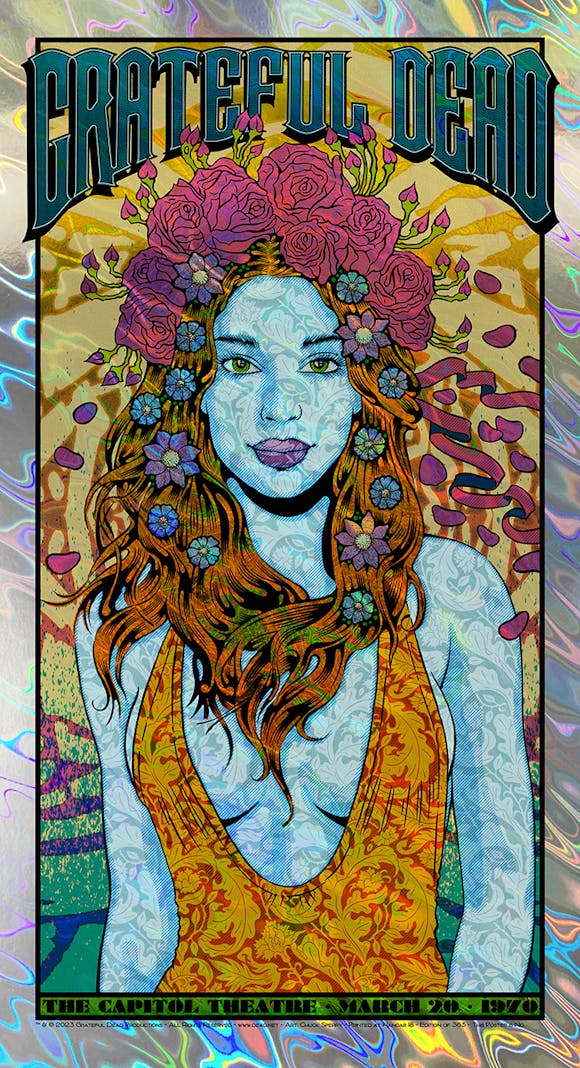 Hero image for Grateful Dead "Bertha" Lava Foil Edition Poster by Chuck Sperry
