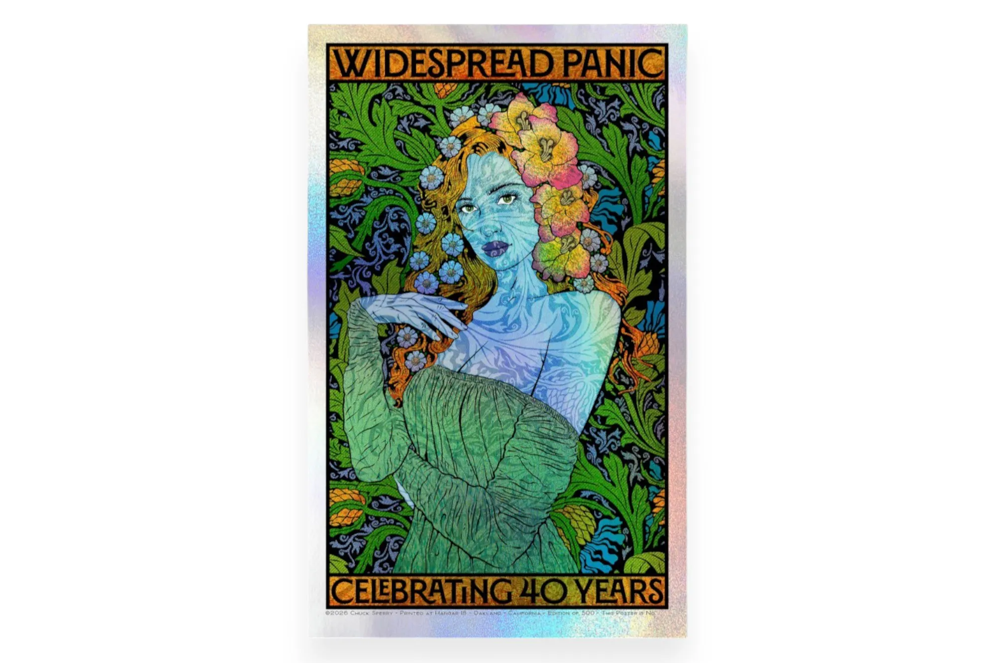 Image of Widespread Panic Celebrates 40 Years | Sparkle Foil Edition Poster by Chuck Sperry
