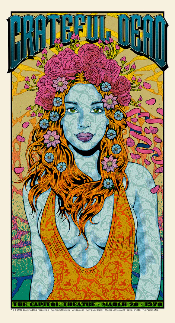 Hero image for Grateful Dead "Bertha" Main Edition Poster by Chuck Sperry