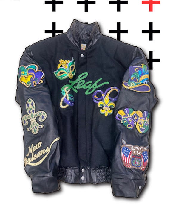 Hero image for LIMITED EDITION NEW ORLEANS X LEAF WOOL & LEATHER VARSITY JACKET