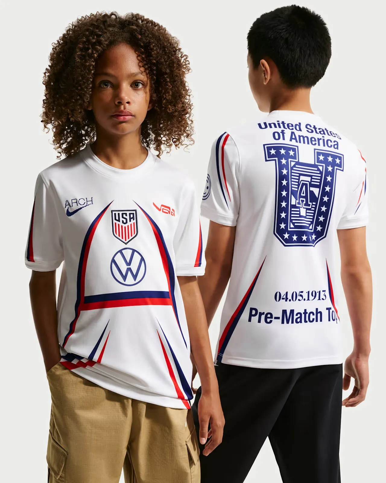 Hero image for Nike x V.A.A. x USA Big Kids' Short-Sleeve Soccer Top