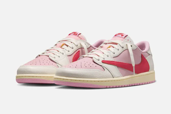 Hero image for JORDAN X TRAVIS SCOTT AJ 1 LOW OG SP - SAIL/ TROPICAL PINK - IN-STORE PICKUP