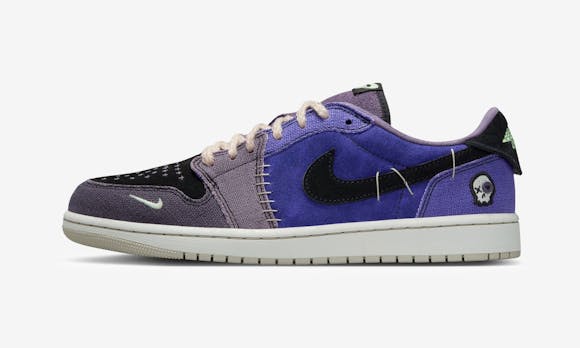 Hero image for JORDAN AJ 1 RETRO LOW - REGENCY PURPLE/ VAPOR GREEN - ONLINE RAFFLE