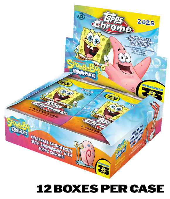 Hero image for 2025 Topps Chrome® SpongeBob 25th Anniversary - Hobby Box - Sealed Case