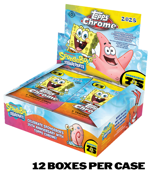 Hero image for 2025 Topps Chrome® SpongeBob 25th Anniversary - Hobby Box - Sealed Case