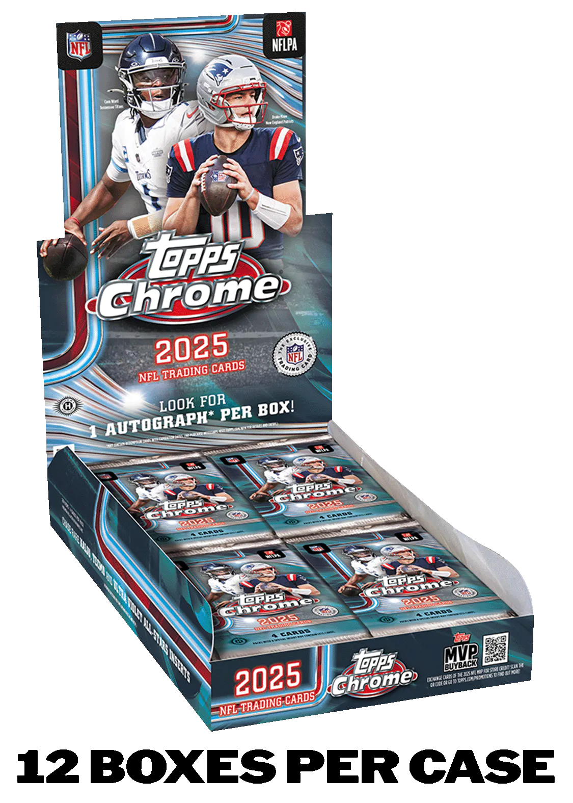 Image of 2025 Topps Chrome® Football - Hobby Box - Sealed Case