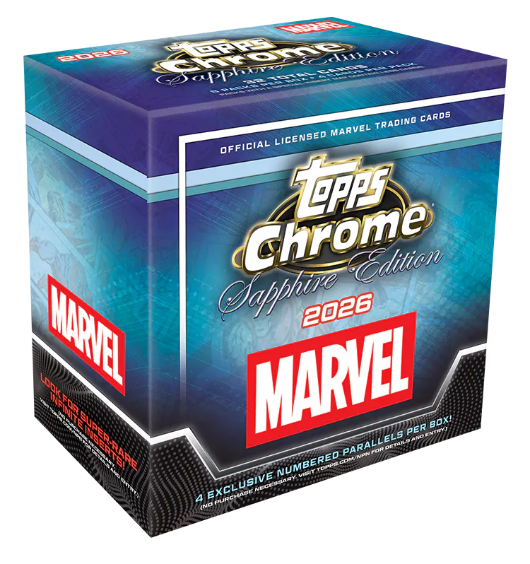 Hero image for 2026 Topps Chrome® Marvel Comics Sapphire Edition - Hobby Box