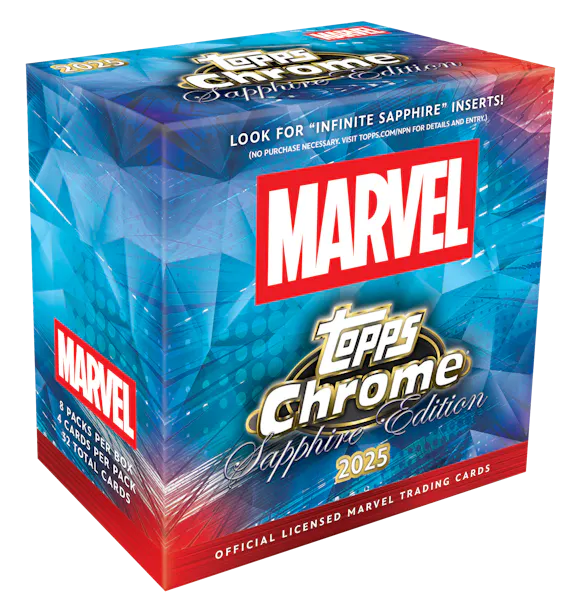 Hero image for 2025 Marvel Comics Chrome® Sapphire - Hobby Box