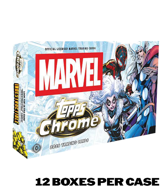 Hero image for 2025 Marvel Comics Chrome® - Hobby Box - Sealed Case - Pre-Order