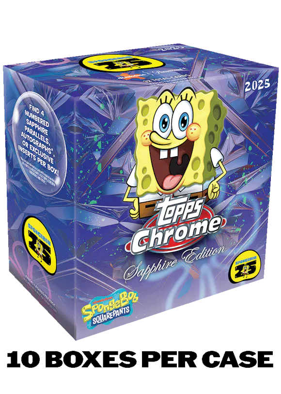 Hero image for 2025 Topps Chrome® Sapphire SpongeBob 25th Anniversary - Hobby Box - Sealed Case