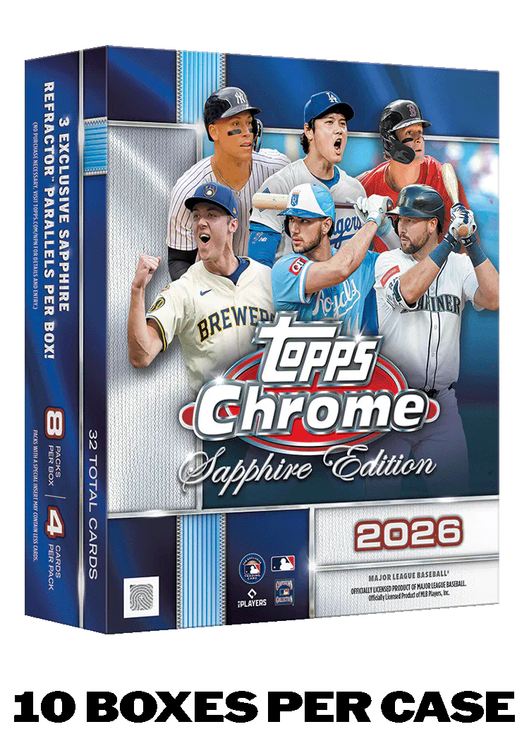 Hero image for 2026 Topps Chrome® Baseball Sapphire Edition - Hobby Box - Sealed Case