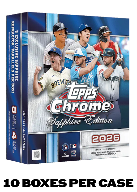Hero image for 2026 Topps Chrome® Baseball Sapphire Edition - Hobby Box - Sealed Case