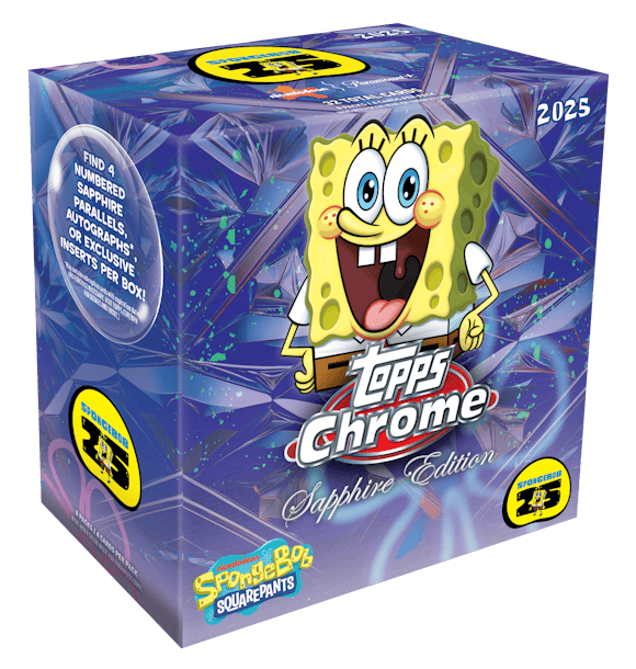 Hero image for 2025 Topps Chrome® Sapphire SpongeBob 25th Anniversary - Hobby Box