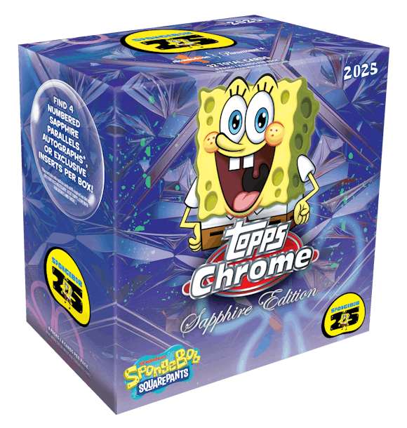 Hero image for 2025 Topps Chrome® Sapphire SpongeBob 25th Anniversary - Hobby Box