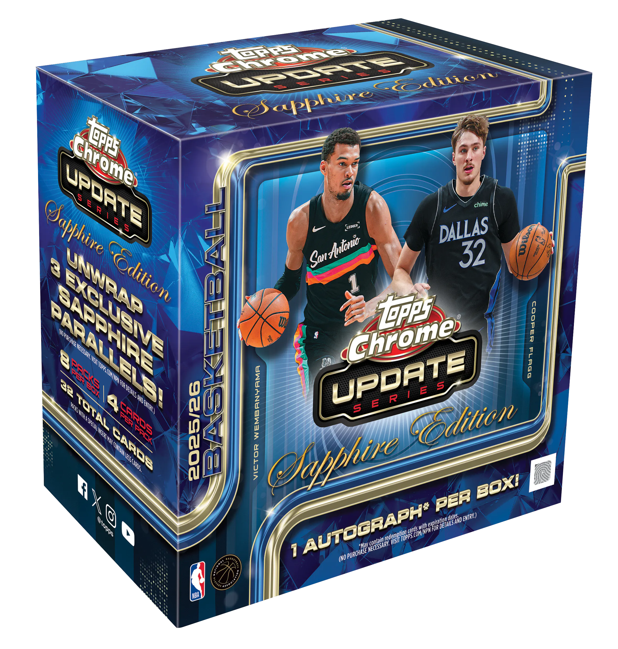 Hero image for 2025-26 Topps Chrome® Update Basketball - Sapphire Edition