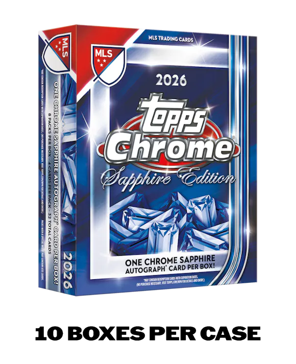Hero image for Topps Chrome® Sapphire Major League Soccer 2026 - Hobby Box - Sealed Case