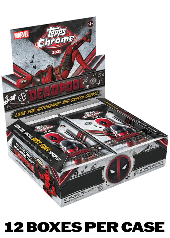 Hero image for 2025 Topps Chrome® Deadpool - Hobby Box - Sealed Case