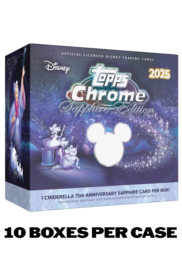Hero image for 2025 Topps Chrome® Disney - Sapphire Edition - Hobby Box - Sealed Case