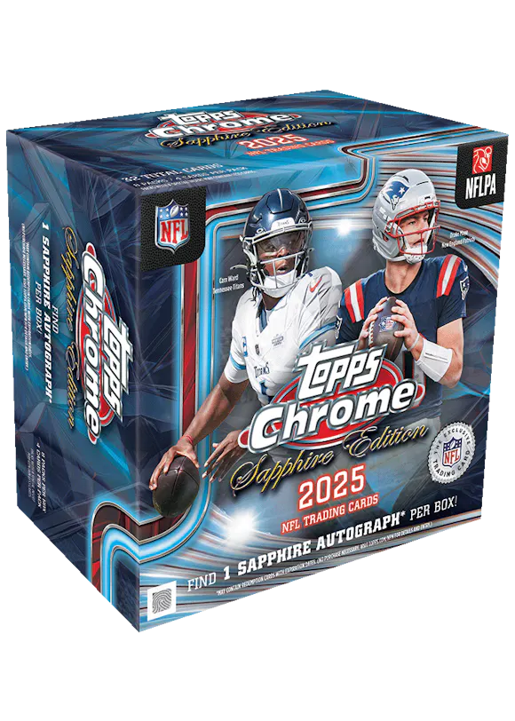 Hero image for 2025 Topps Chrome® Football Sapphire - Hobby Box