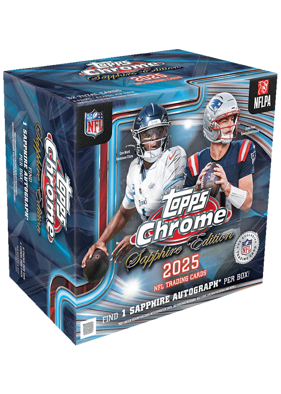 Hero image for 2025 Topps Chrome® Football Sapphire - Hobby Box