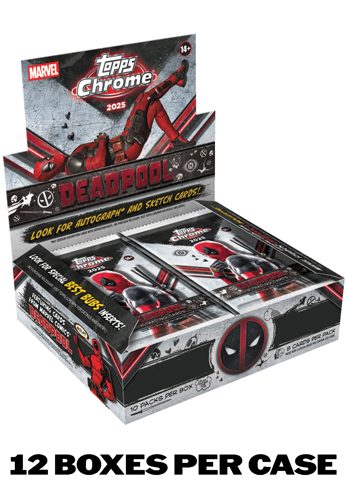 2025 Topps Chrome® Deadpool - Hobby Box - Sealed Case