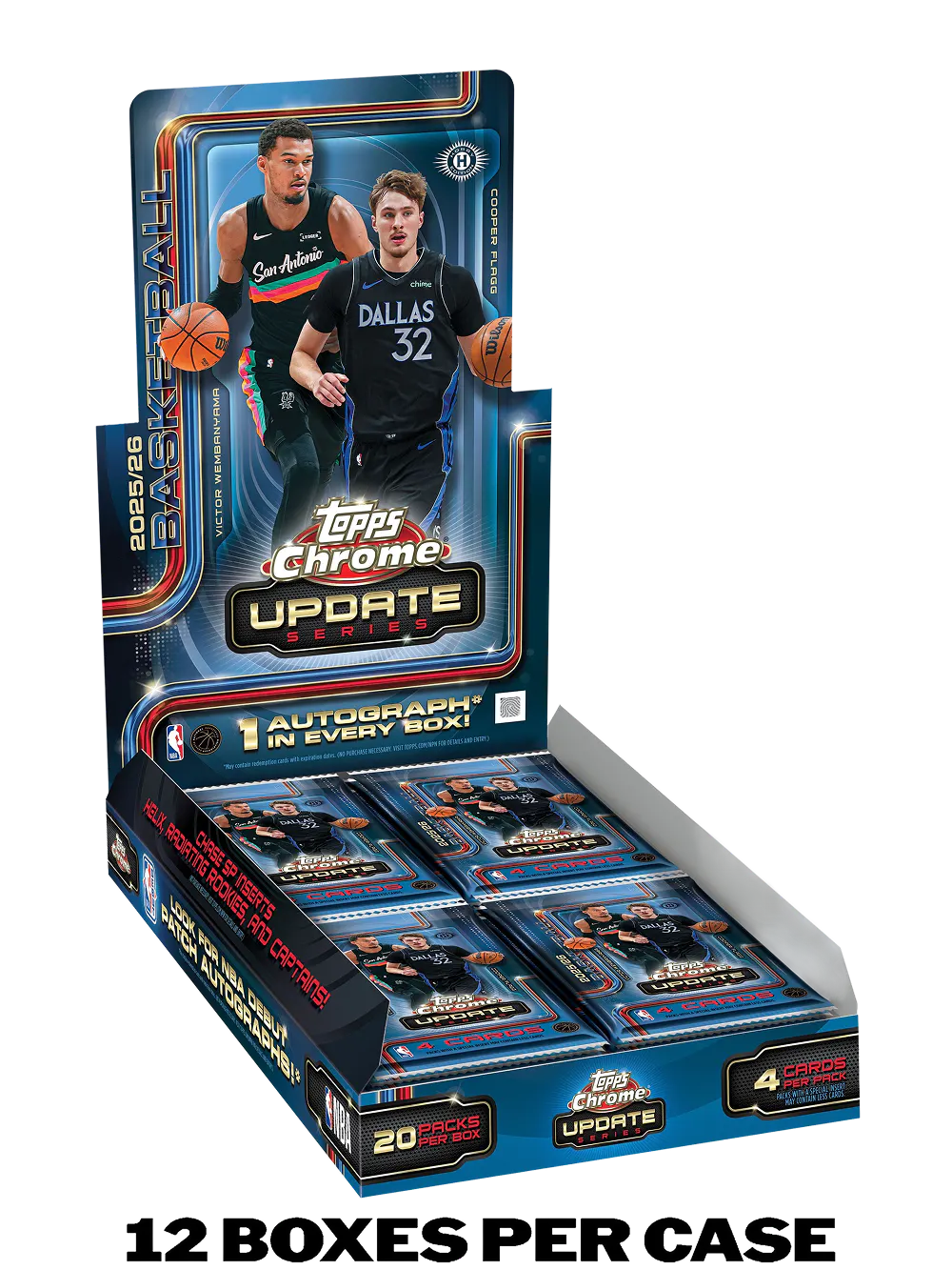 Hero image for 2025-26 Topps Chrome® Updates Basketball - Hobby Box Sealed Case - Pre-order