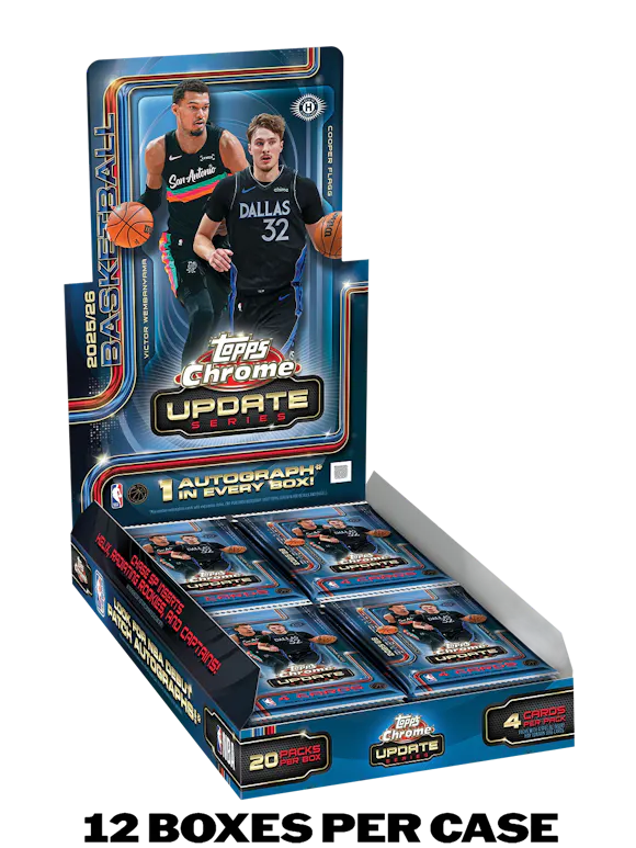 Hero image for 2025-26 Topps Chrome® Updates Basketball - Hobby Box Sealed Case - Pre-order