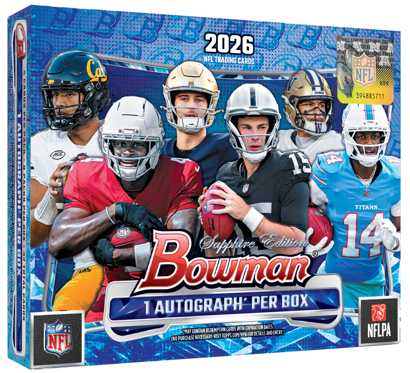 Hero image for 2026 Bowman Football Sapphire Edition - Hobby Box