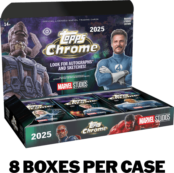 Hero image for 2025 Topps Marvel Studios Chrome® - Hobby Box - Sealed Case