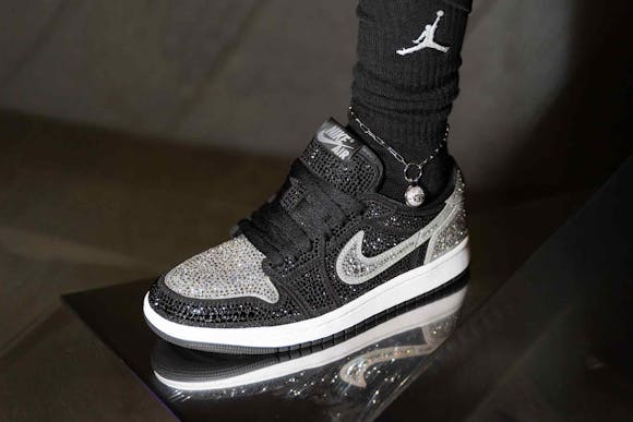 Hero image for Women's Air Jordan 1 Retro Low OG sneaker with Swarovski Crystals, Black