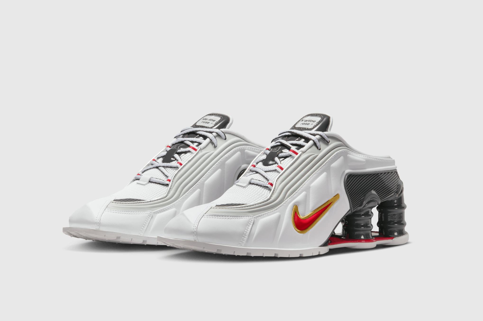 Martine Rose × Nike Women's Shox MR4 Nike Martine Rose x Wmns Shox Mule MR4 Black Comet Red Women's