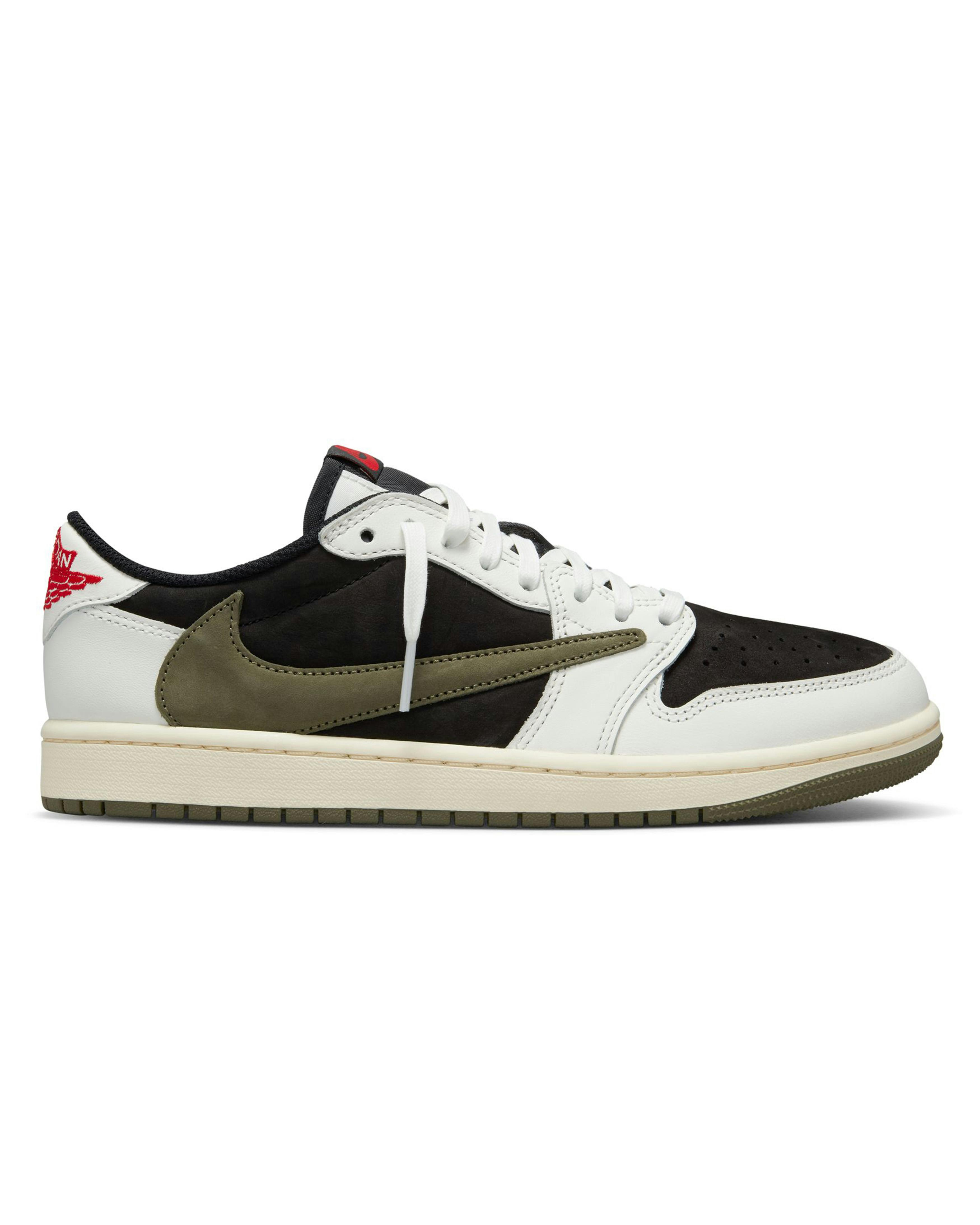 Travis Scott Jordan 1 Low Olive DZ4137 - 106  HotelomegaShops Sneaker Blog  - Air Jordan 5 x DJ Khaled