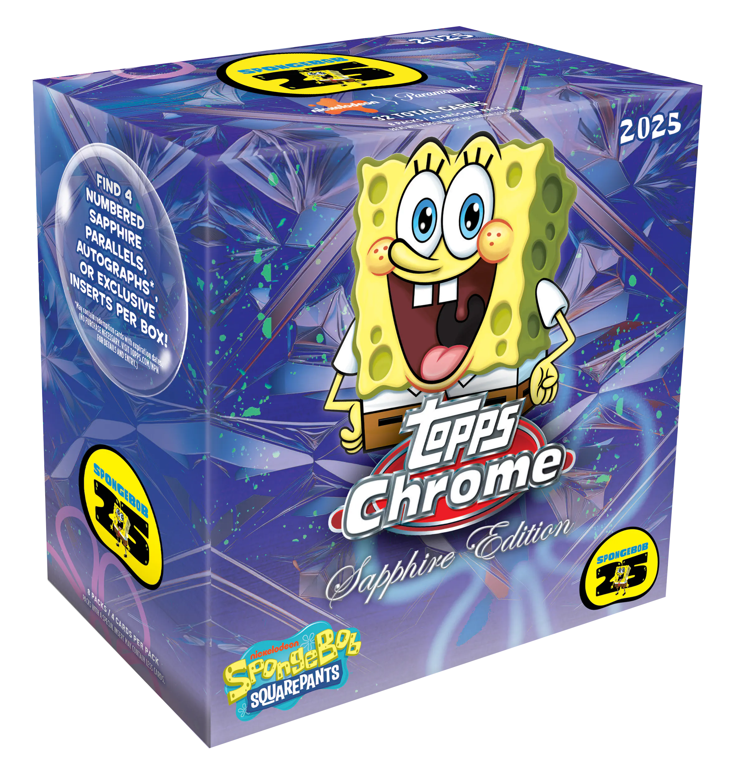 Hero image for 2025 Topps Chrome® Sapphire SpongeBob 25th Anniversary - Hobby Box