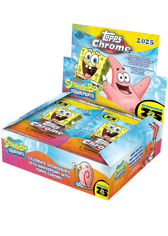 Hero image for 2025 Topps Chrome® SpongeBob 25th Anniversary - Hobby Box (Pre-Order)