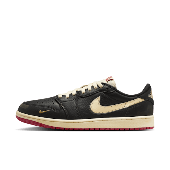 Hero image for Nigel Sylvester X Air Jordan 1 Retro Low "Nitro" (Black/Muslin-Varsity Red)