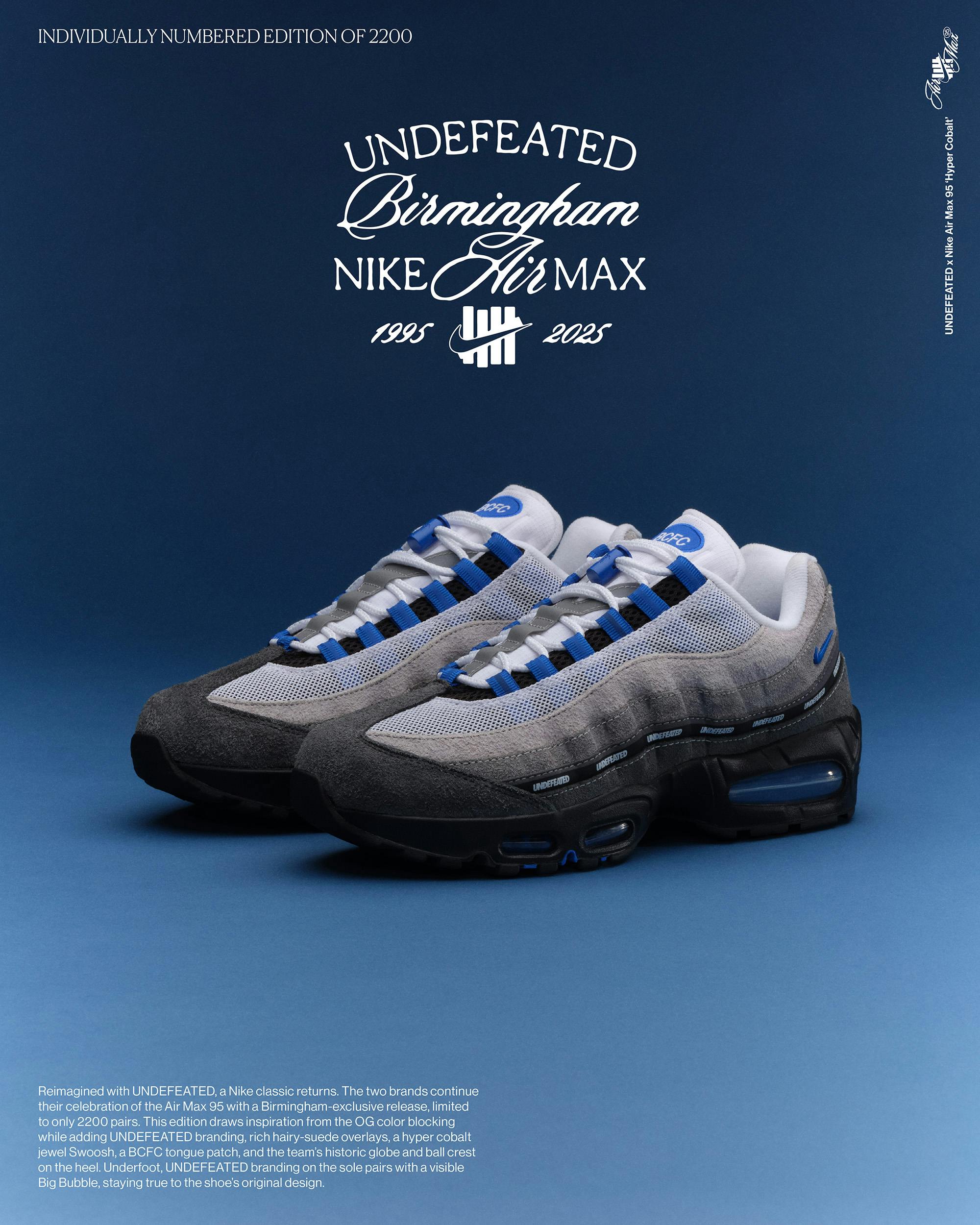 Hero image for UNDEFEATED X NIKE AIR MAX 95 SP HYPER COBALT