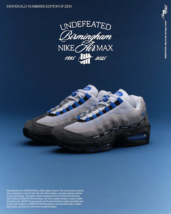 Hero image for UNDEFEATED X NIKE AIR MAX 95 SP HYPER COBALT