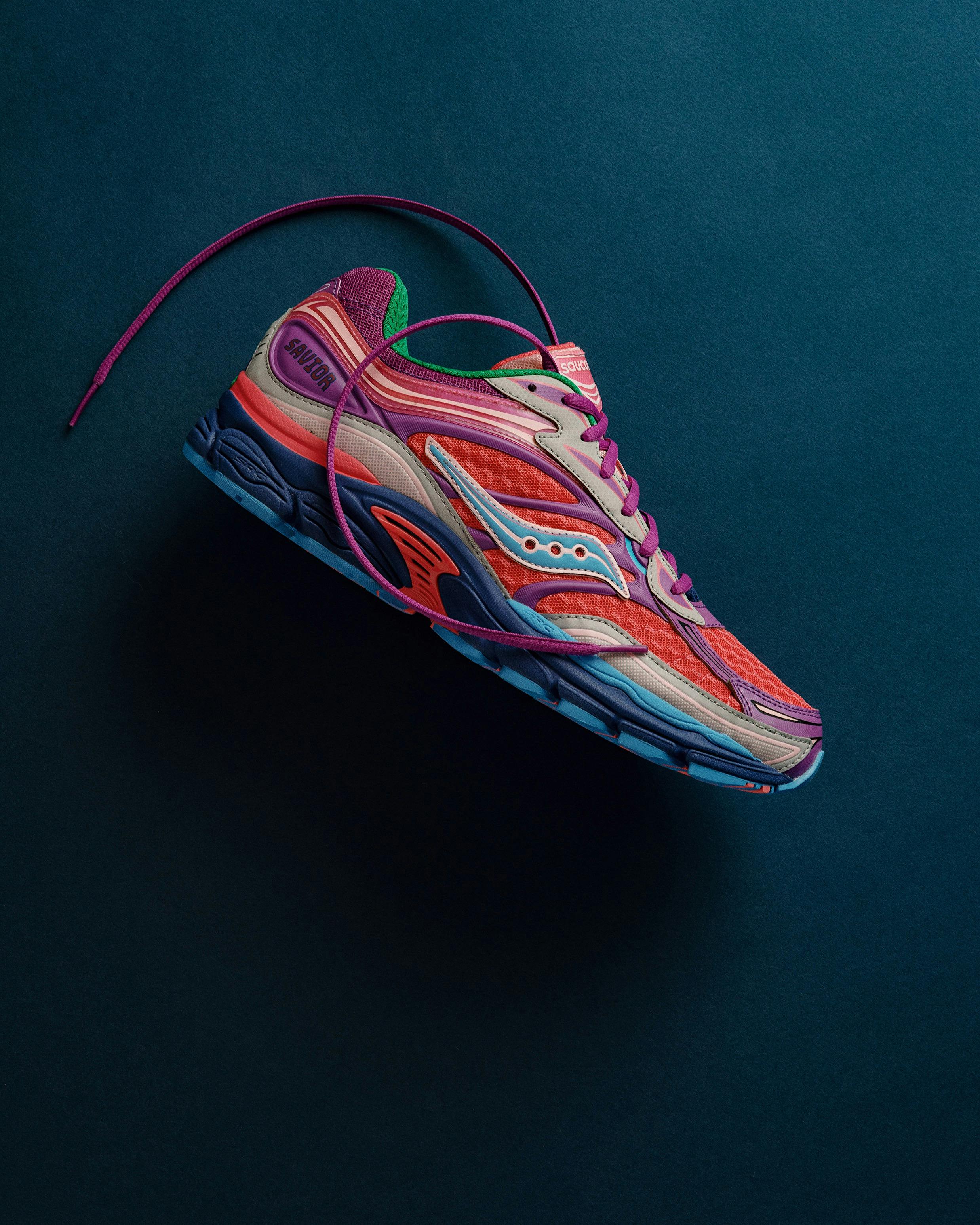 Image of Saucony x Jae Tips ProGrid 9 Omni "Pink/Blue"