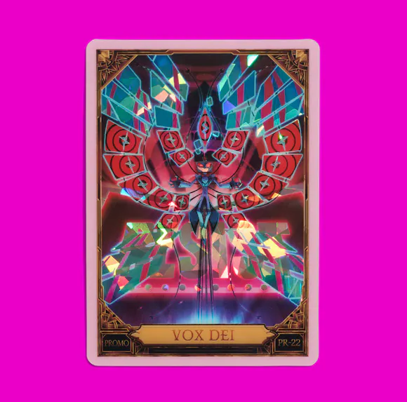 Hero image for Hazbin Hotel Trading Cards Vox Dei Cracked Ice Promo Card (PR-22)