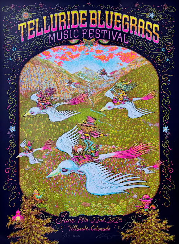 Hero image for Telluride Bluegrass Poster - Black Edition of 23