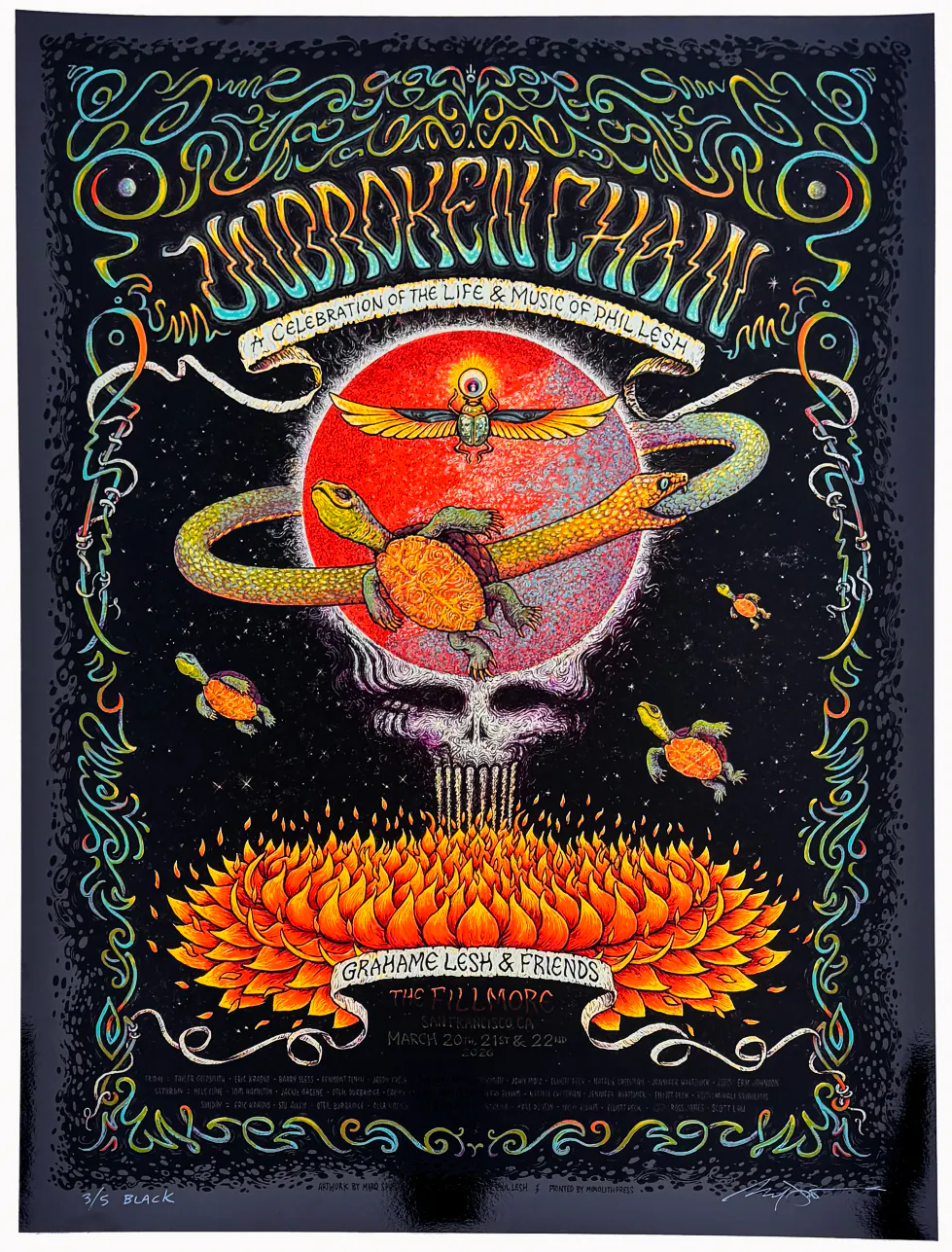 Unbroken Chain - Fillmore Poster - Black Foil Variant