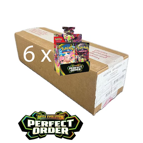 Hero image for PRE ORDER Pokémon TCG: Mega Evolution-Perfect Order Sealed Case of Booster Box's