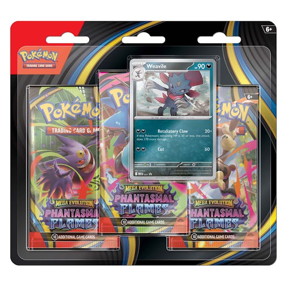 Hero image for PRE ORDER POKÉMON TCG: Phantasmal Flames Three Booster Blister