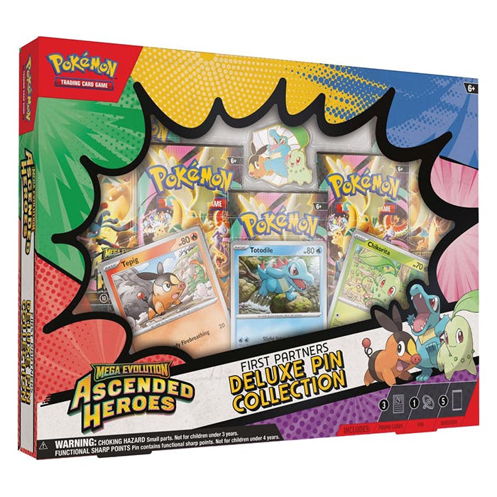 Image of PRE ORDER Pokémon TCG: Mega Evolution— Ascended Heroes First Partners Deluxe Pin Collection