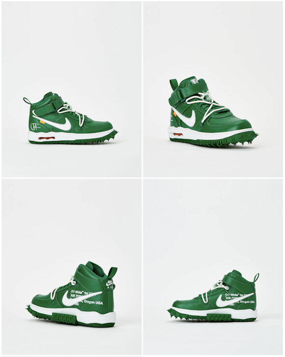Off-White x Nike Air Force 1 Mid Pine Green, Where To Buy, DR0500-300