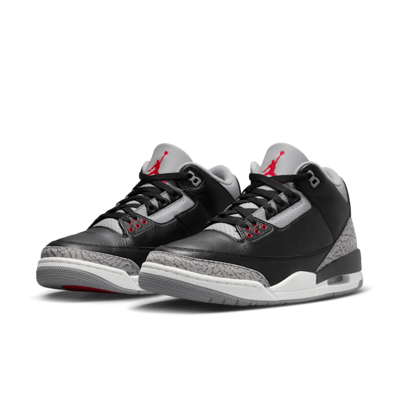 Black and red jordan 3s hotsell