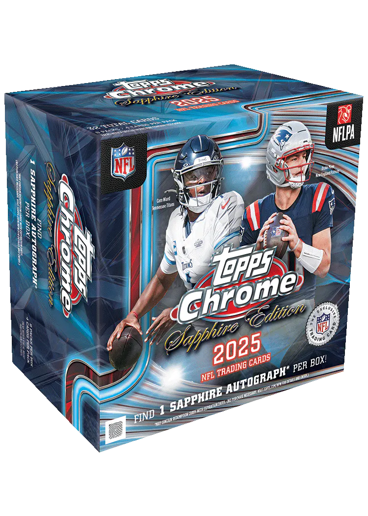 Hero image for 2025 Topps Chrome® Football Sapphire - Hobby Box